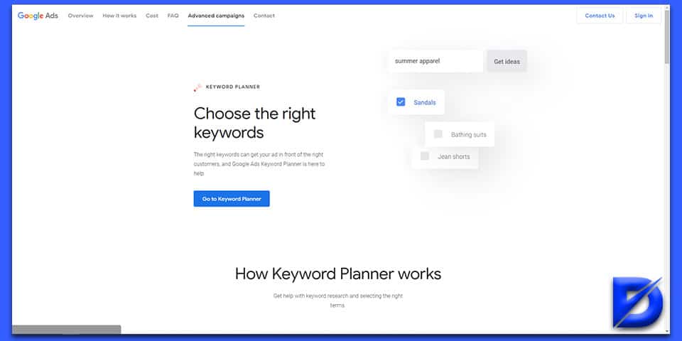 google keyword planner seo tool