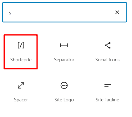 shortcode example