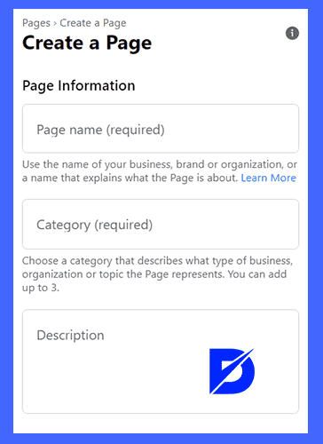 create a facebook page