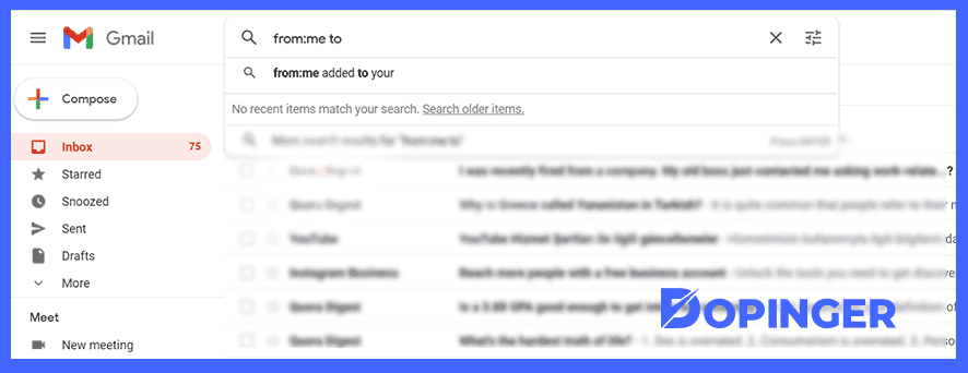 from me to gmail search operator