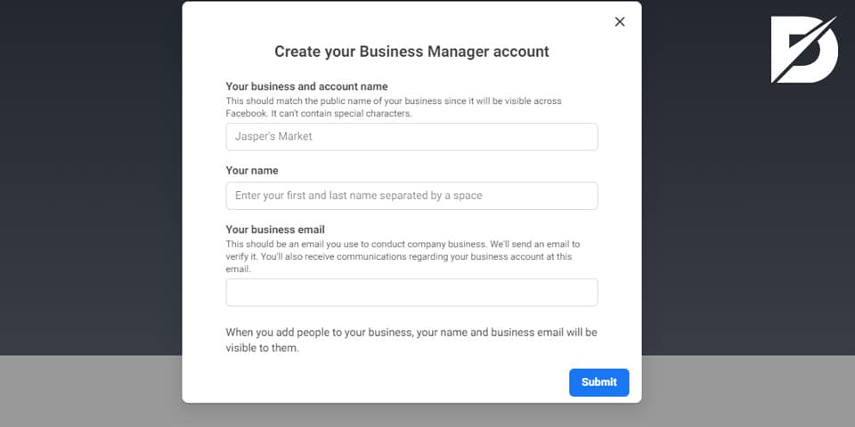 create Facebook Manager account