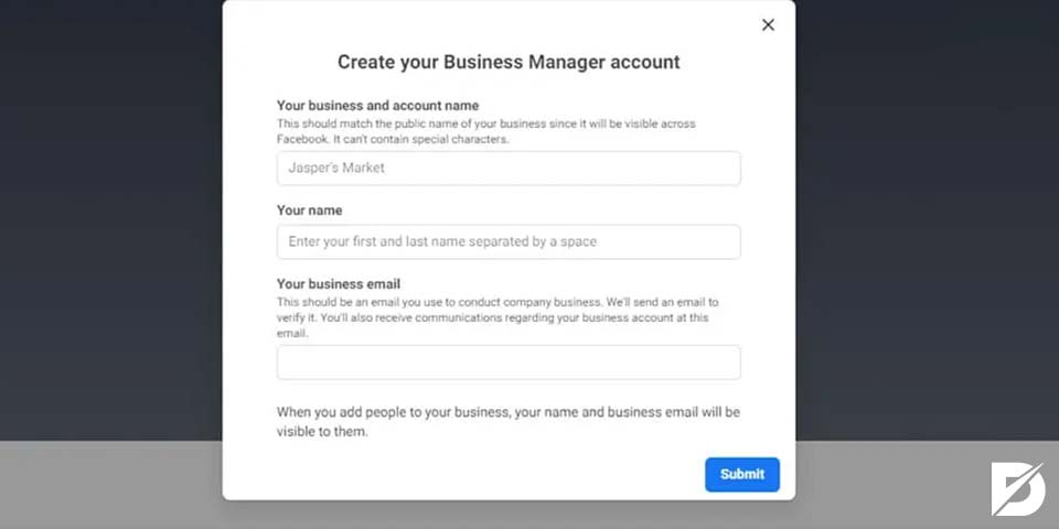 create Business Manager account