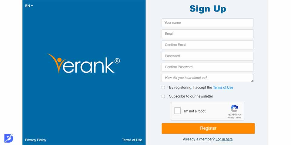 sign up eRank