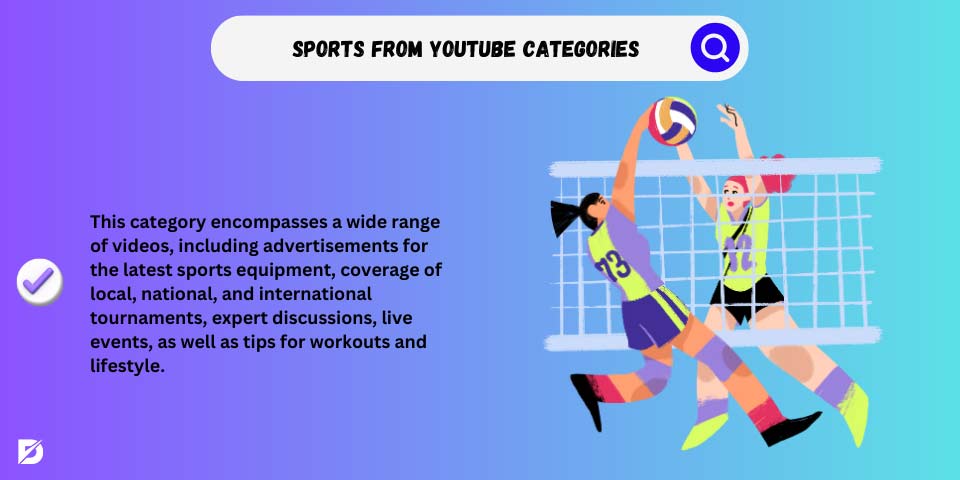sports from YouTube categories
