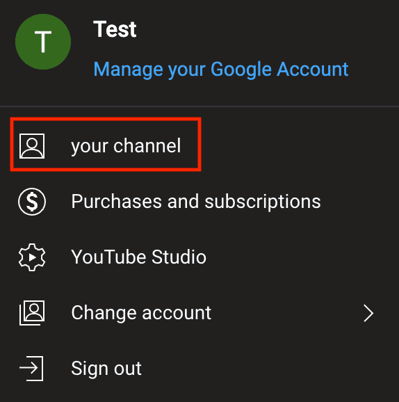 Access your channel