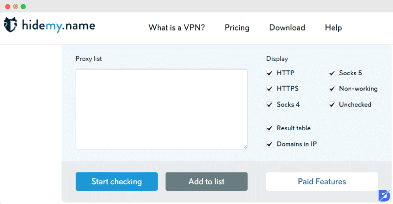 hidemy.name proxy server