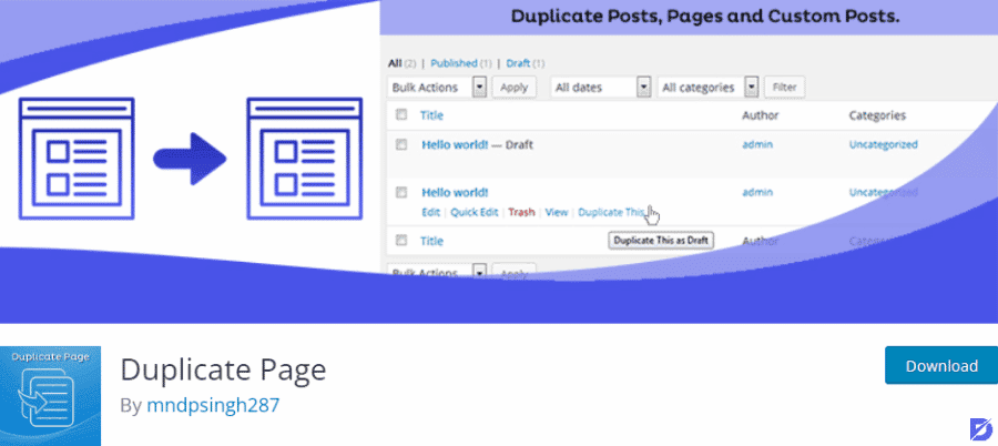 Duplicate Page Plugin