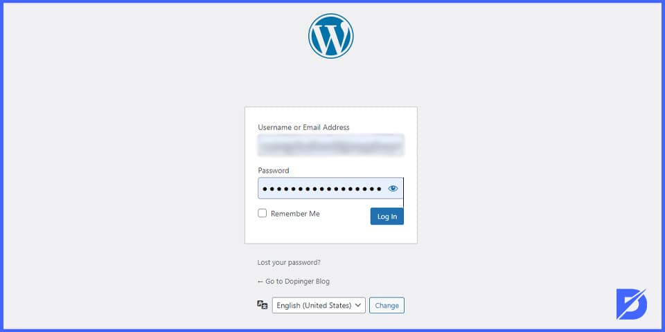 wordpress login