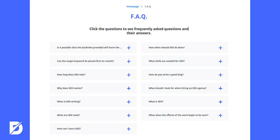 faq checklist