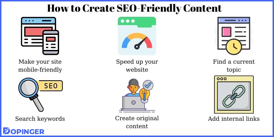 how to create seo friendly content for blog promoting