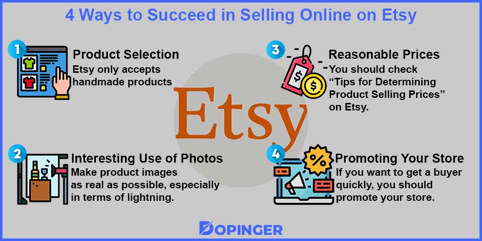 ways to succeed in selling online on etsy