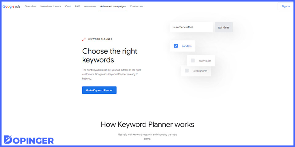 google keyword planner tool