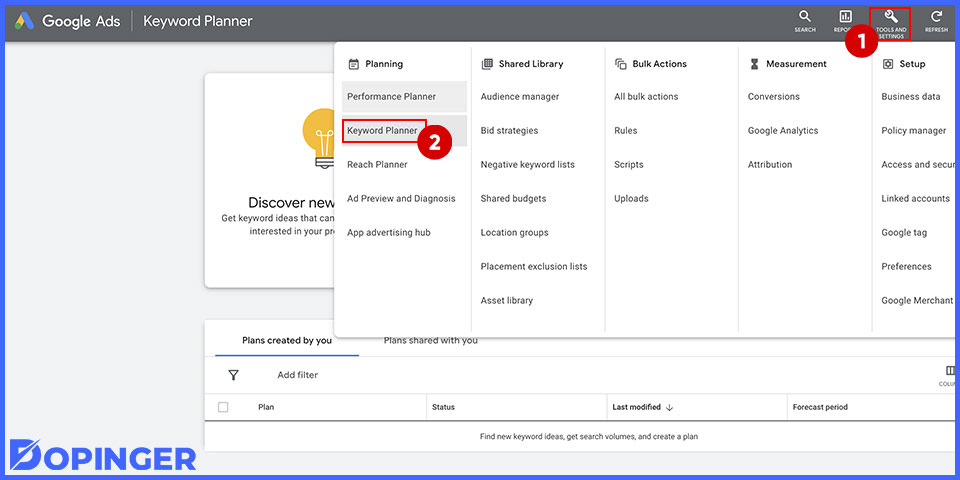 google keyword planner