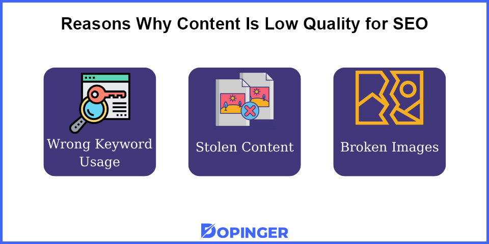 reasons why content is low quality for seo