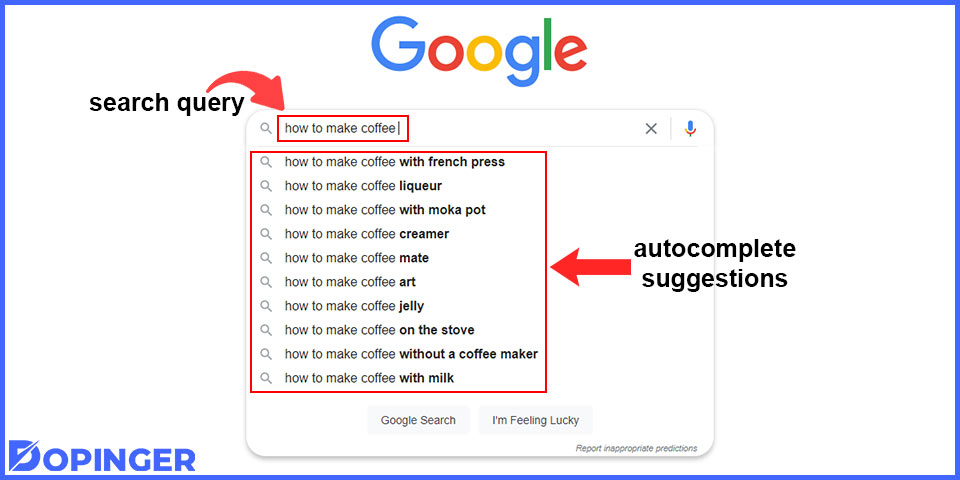 google autocomplete suggestions