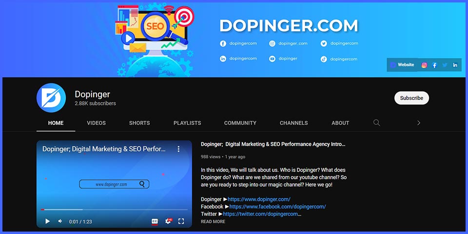 dopinger youtube channel