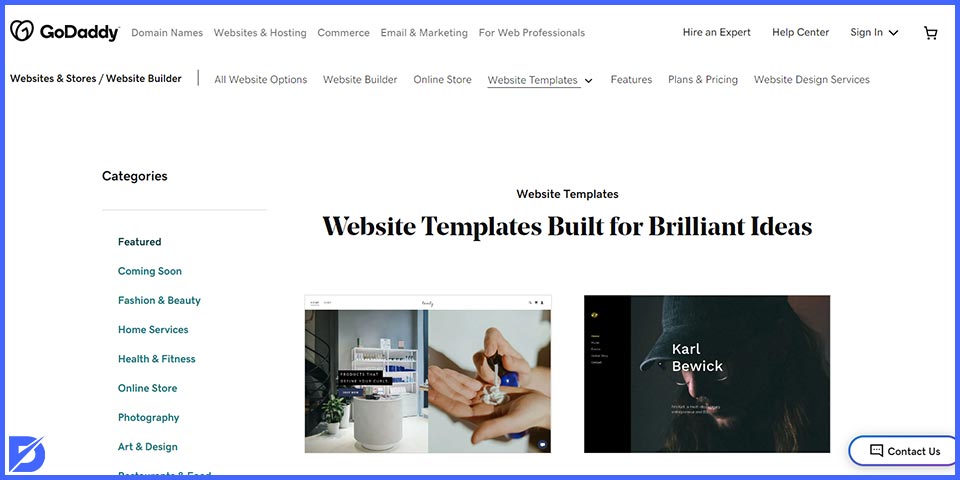 godaddy templates