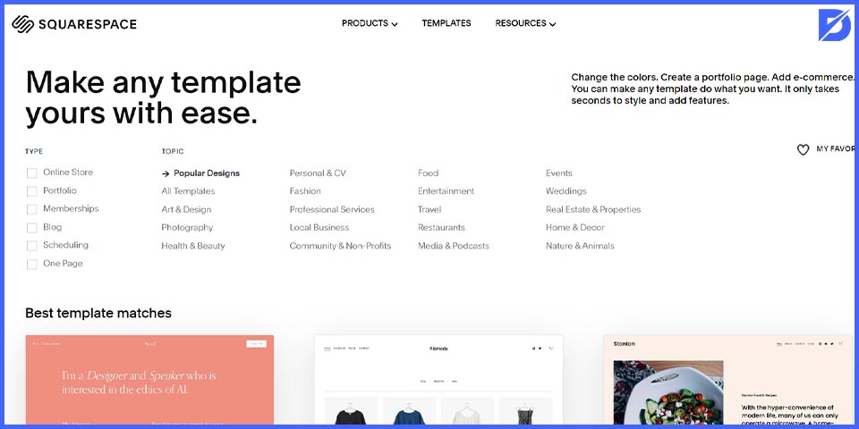 squarespace templates