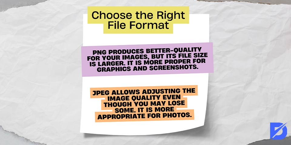 choose the right file format