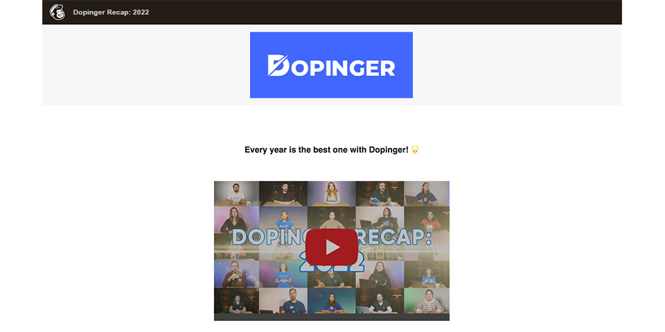 dopinger email marketing campaign