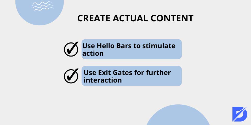 create actual content