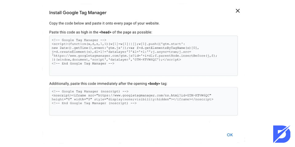 Install Google Tag Manager