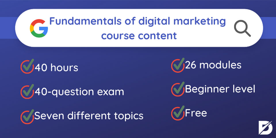 digital marketing course content