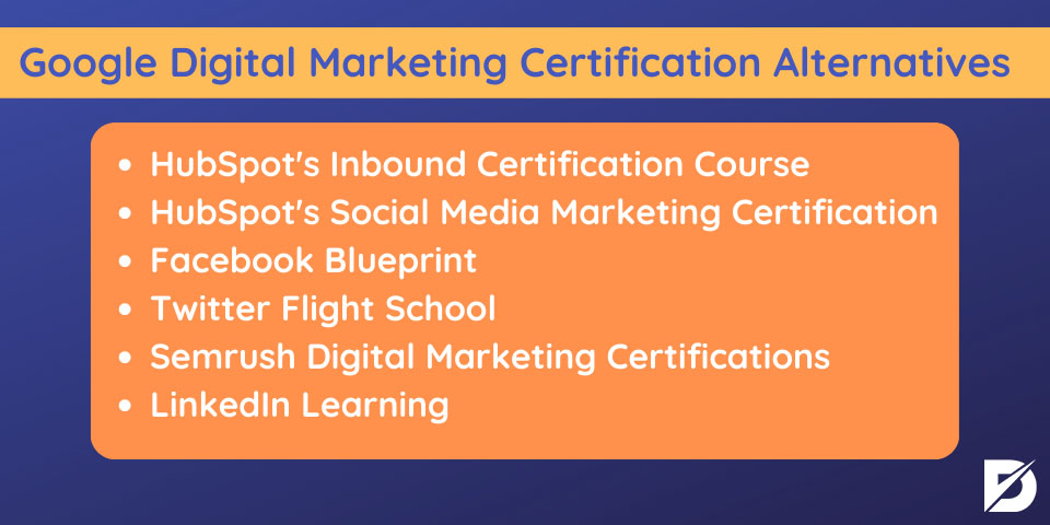 google digital marketing certification alternatives