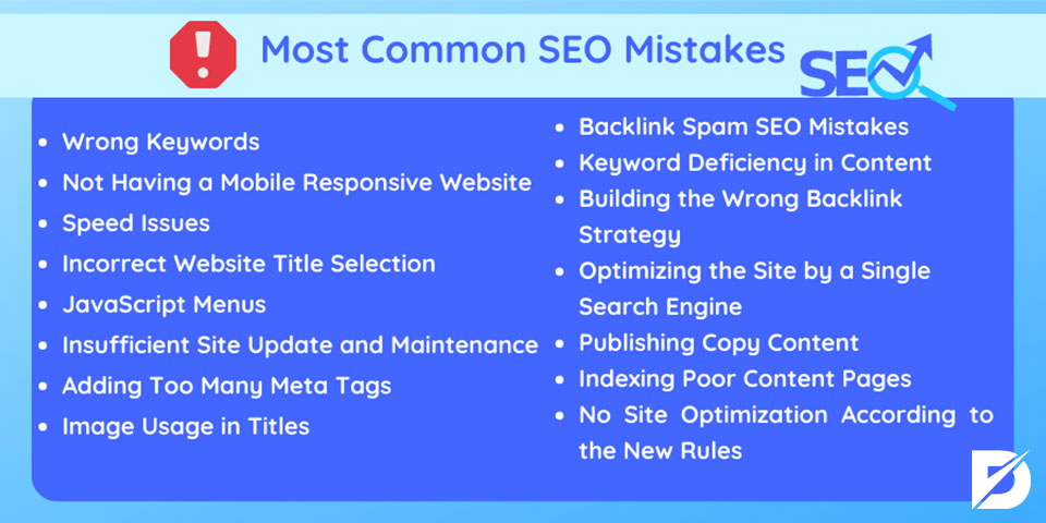 most common seo mistakes