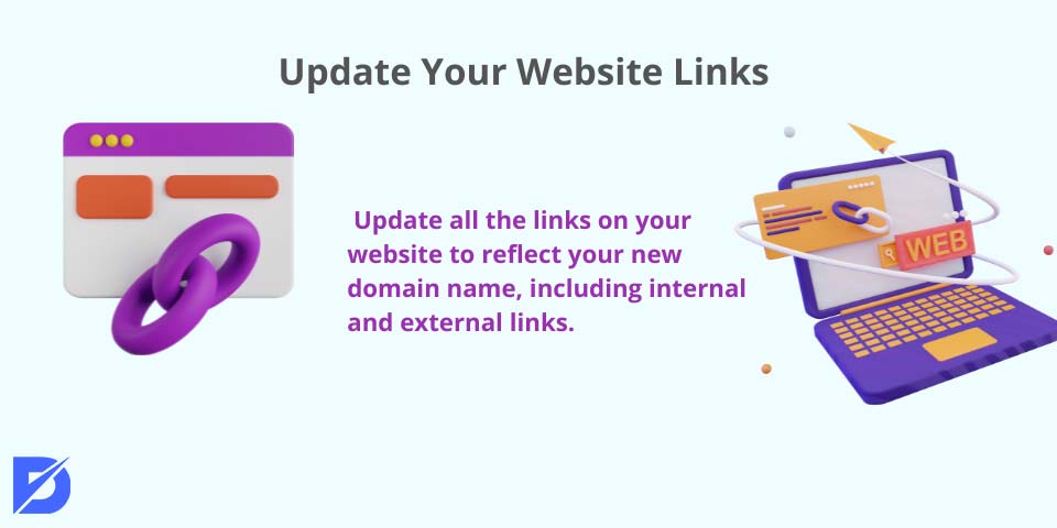 update your website links