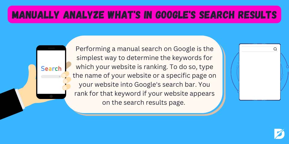 manually analyze what's in Google's search results