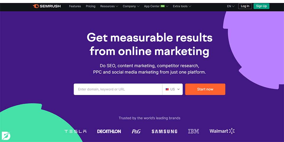 SEMrush competitor analysis tool