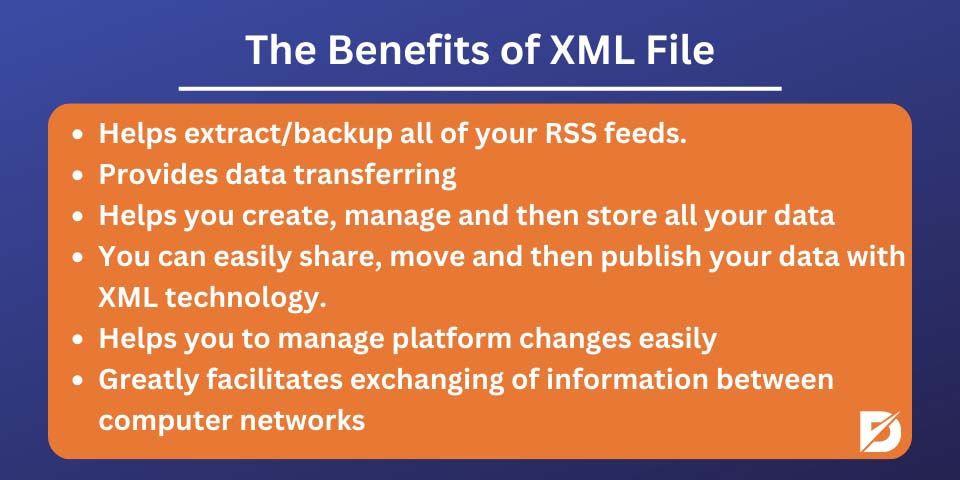 benefits of xml file