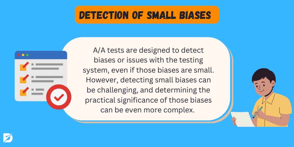 detection of small biases a/a test