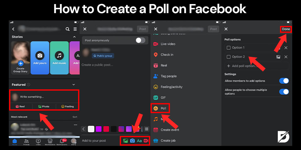 how to create a poll on facebook