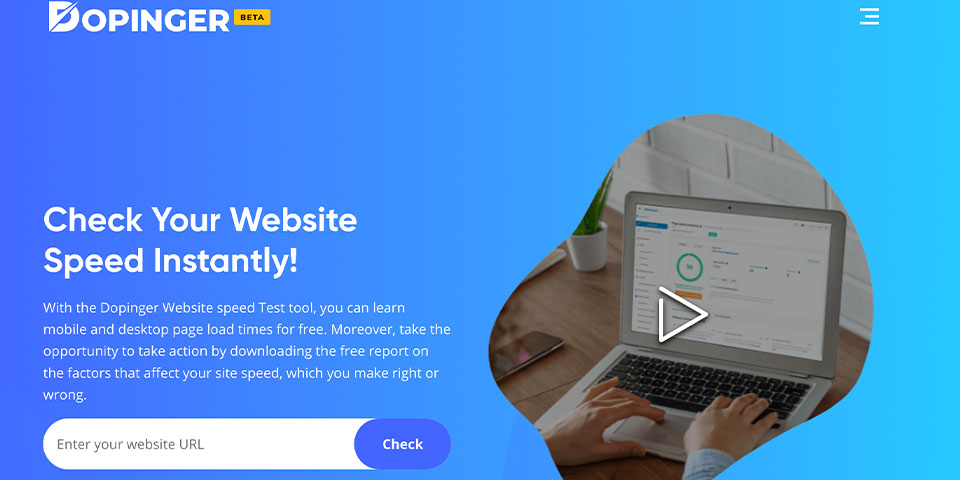 dopinger website speed test
