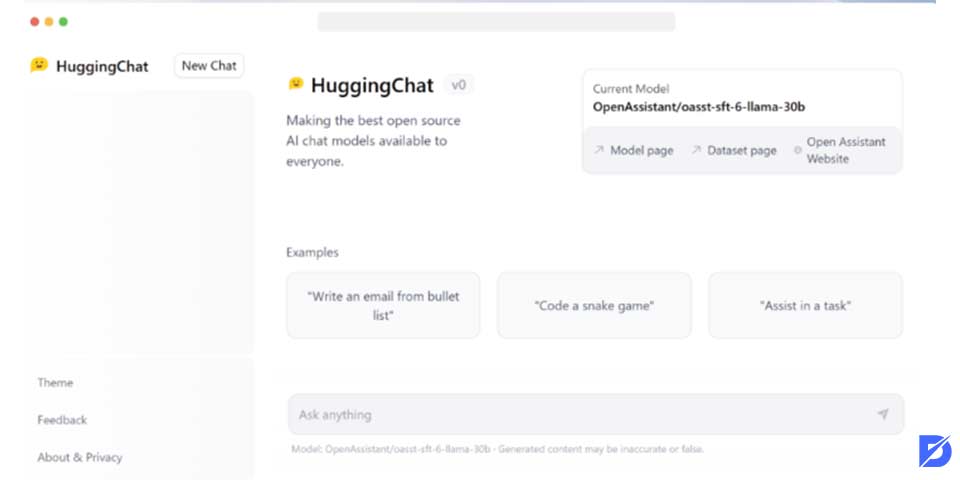 HuggingChat alternative to ChatGPT