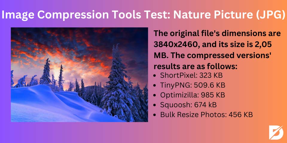 image compression tools test nature picture