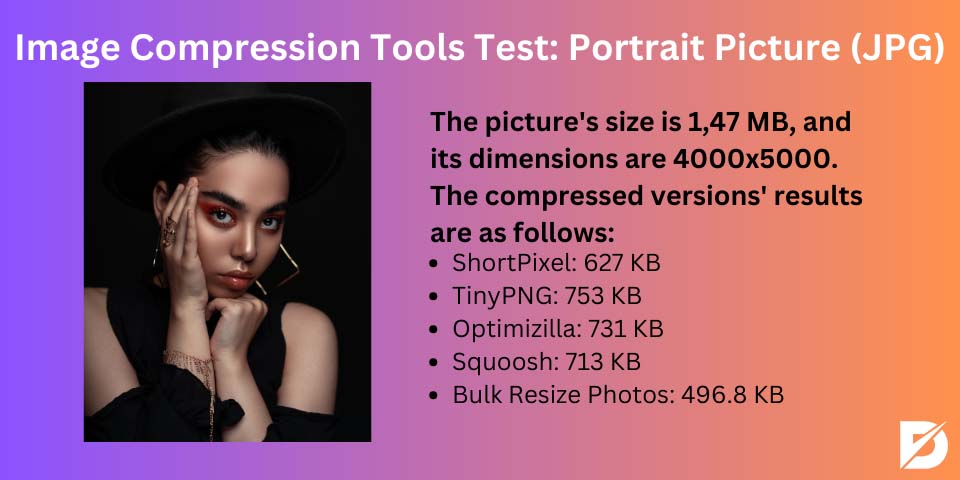 image compression tools test portrait picture