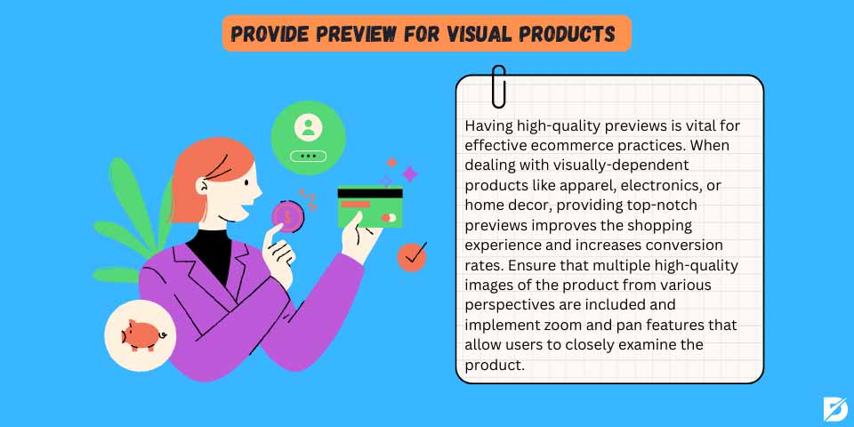 provide preview for visual products