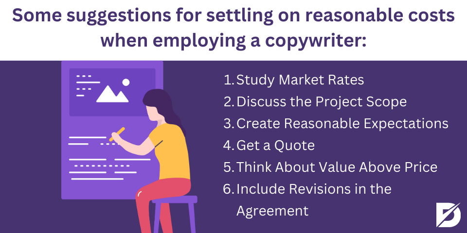 some suggestions for settling on reasonable costs when employing a copywriter