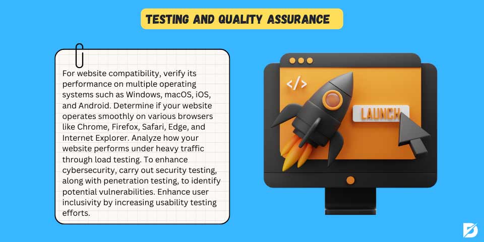 testing and quality assurance of website revamp