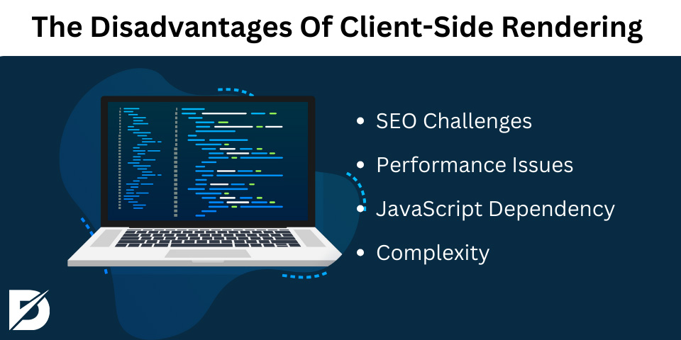 disadvantages of client side rendering