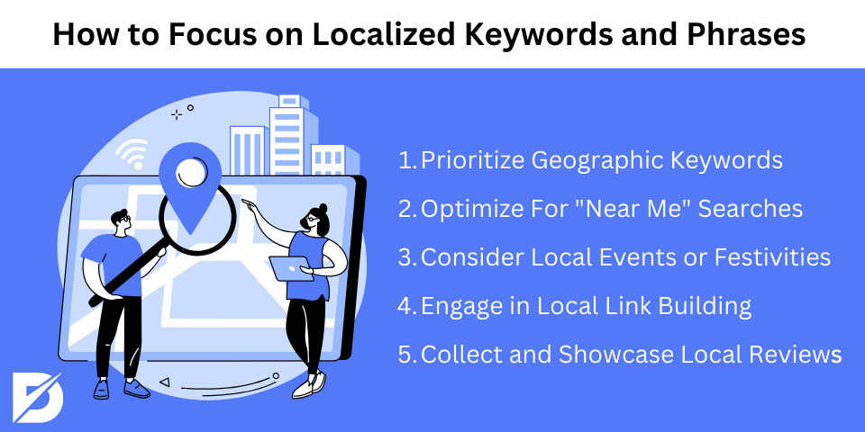 how to focus on localized keywords and phrases