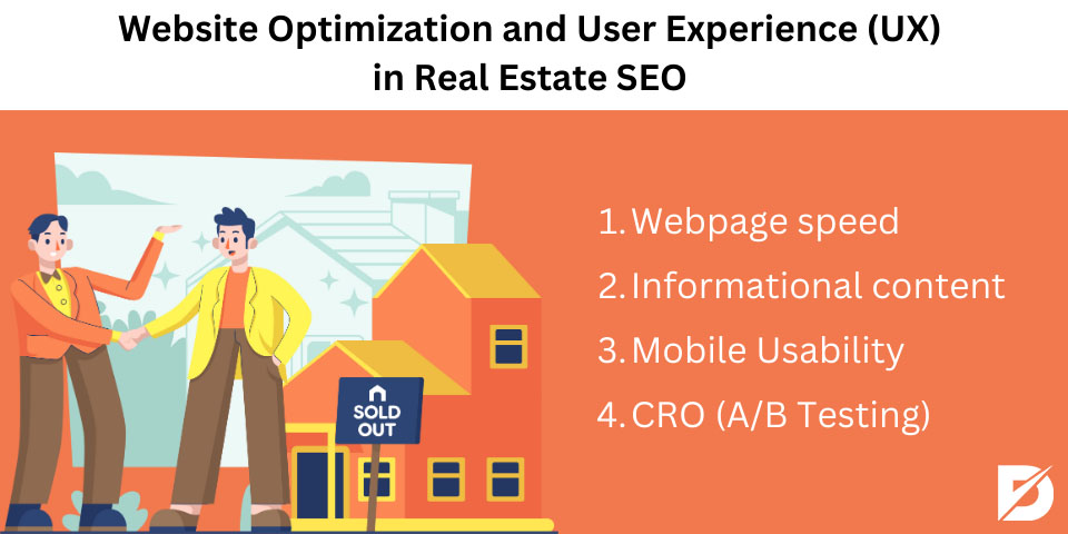 website optimization and user experience in real estate seo