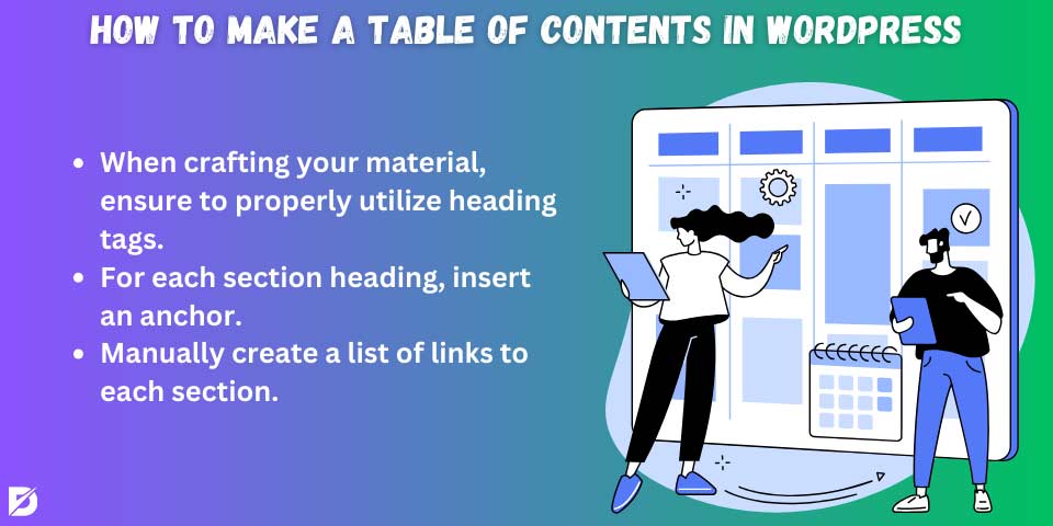 how to make a table of contents in WordPress