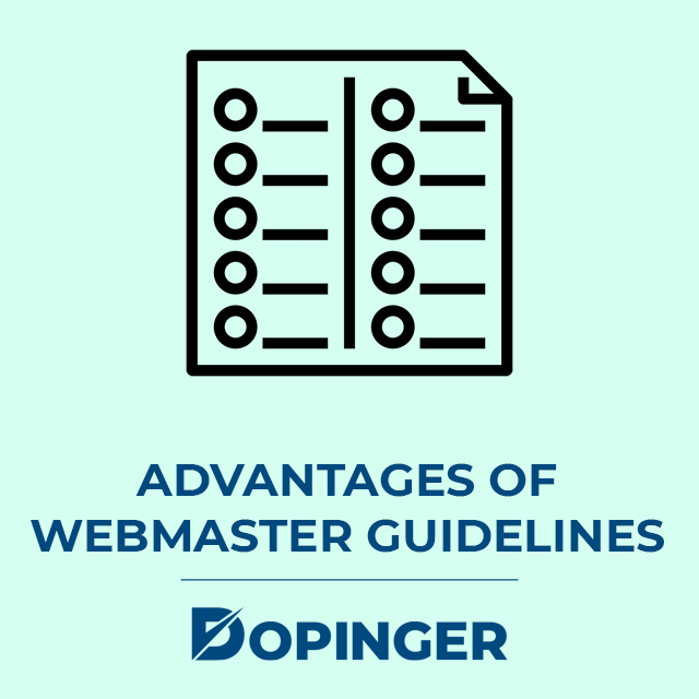 advantages of webmaster guidelines