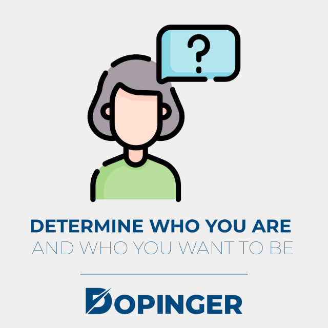 determine who you are and who you want to be