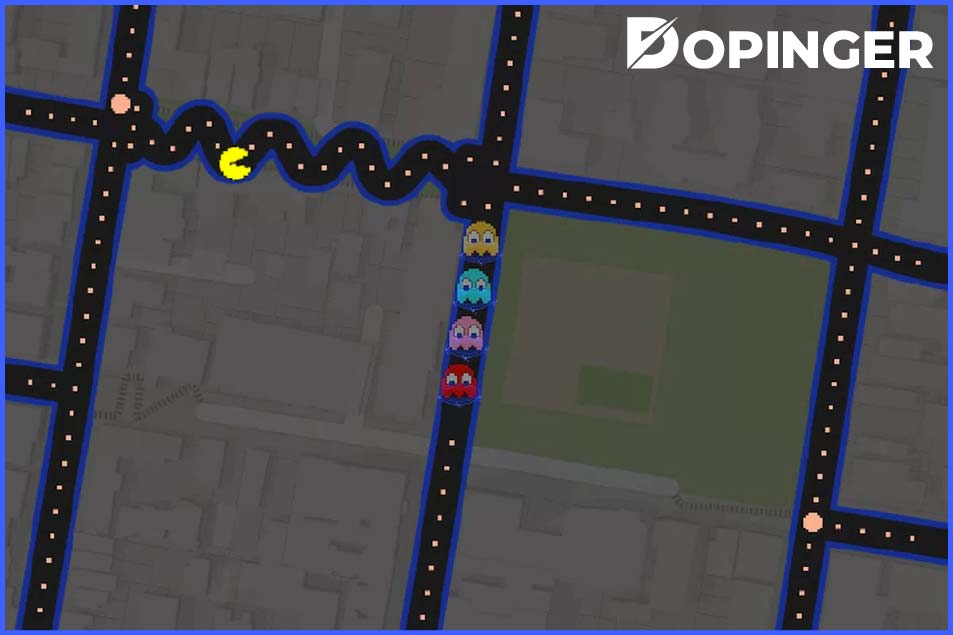 google maps pac man