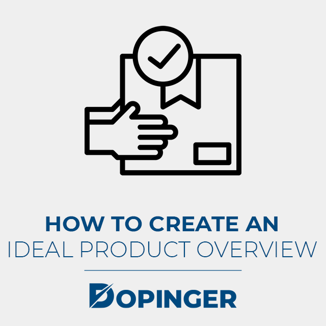 how to create an ideal product overview